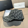 Dior baseball cap with black and white Oblique pattern logo print