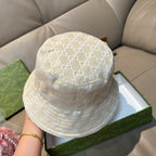 Gucci bucket hat beige/cream with GG monogram, top crown and brim