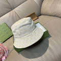 Gucci bucket hat in beige/cream with allover GG monogram pattern