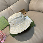 Gucci bucket hat in beige/cream with allover GG monogram pattern
