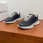 Givenchy quilted sneakers in navy with white laces and clear chunky sole