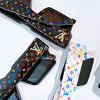 Multicolor monogram sunglasses with star-shaped bridge emblem and glossy black frame