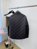 Versace quilted jacket back view with diamond pattern stitching