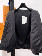 Versace jacket on hanger with open inner lining and buttoned placket