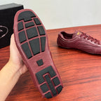 Prada unisex sneaker sole bottom, burgundy and dark rubber grid tread