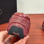 Prada unisex sneaker outsole, burgundy upper with dark textured tread