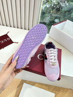 Lilac Gucci ladies sneaker outsole with textured rubber tread