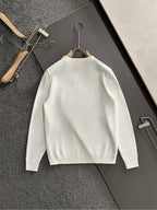White Versace crewneck sweatshirt on hanger, long sleeves, plain front