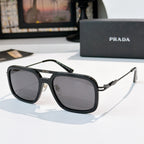 Prada sunglasses with black frame and dark gray lenses
