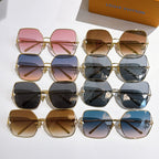 Assorted Louis Vuitton sunglasses with mixed gradient lenses and gold frames