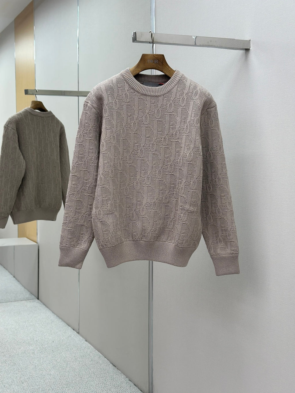 Dior mauve logo knit sweater, long-sleeve crewneck