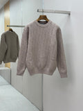 Dior mauve logo knit sweater, long-sleeve crewneck