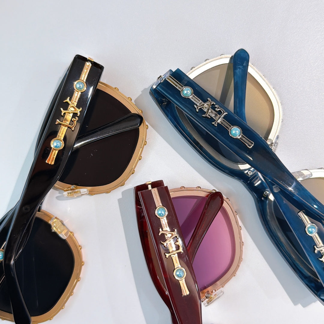 Set of Louis Vuitton sunglasses with assorted frames and tinted lenses
