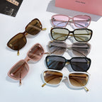 MiuMiu assorted sunglasses set with multiple frame colors, rounded square shapes, and logos