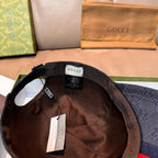 Gucci GG-print baseball cap, interior view with Gucci label and tags