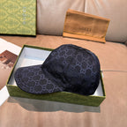 Gucci GG-print baseball cap, dark navy, side profile