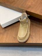 Beige Givenchy high-top slip-on sneakers with smooth upper and contrast sole