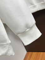 White Versace sweatshirt long sleeve cuff and ribbed hem