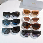 Assorted cat-eye sunglasses set with multiple frames and tinted lenses.