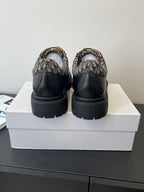 Dior unisex lace-up shoes, back view with patterned heel collar and chunky sole