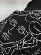 Versace black sweatshirt with rhinestone Medusa swirl pattern