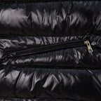Moncler black quilted puffer vest with horizontal zip pocket