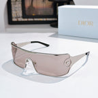 Dior sunglasses with blush pink tinted lenses and metal frame