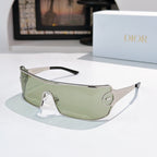 Dior sunglasses with light green tinted lenses and metal frame