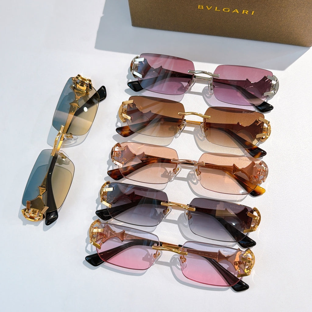 Bvlgari assortment of jeweled sunglasses with assorted colored lenses and frames