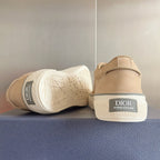 Dior unisex sneakers heel and sole in beige with DIOR logo on back