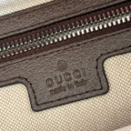 Gucci backpack interior label with “Gucci” and “made in Italy” branding