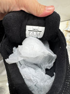 Amiri luxury shoes size label inside black fabric lining and cushioned collar