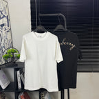 Burberry short-sleeve T-shirt, white and dark charcoal on hangers