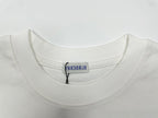 White crewneck T-shirt collar with embroidered Burberry label at neckline