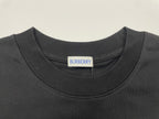 Black crew-neck Burberry T-shirt collar with brand tag at neckline