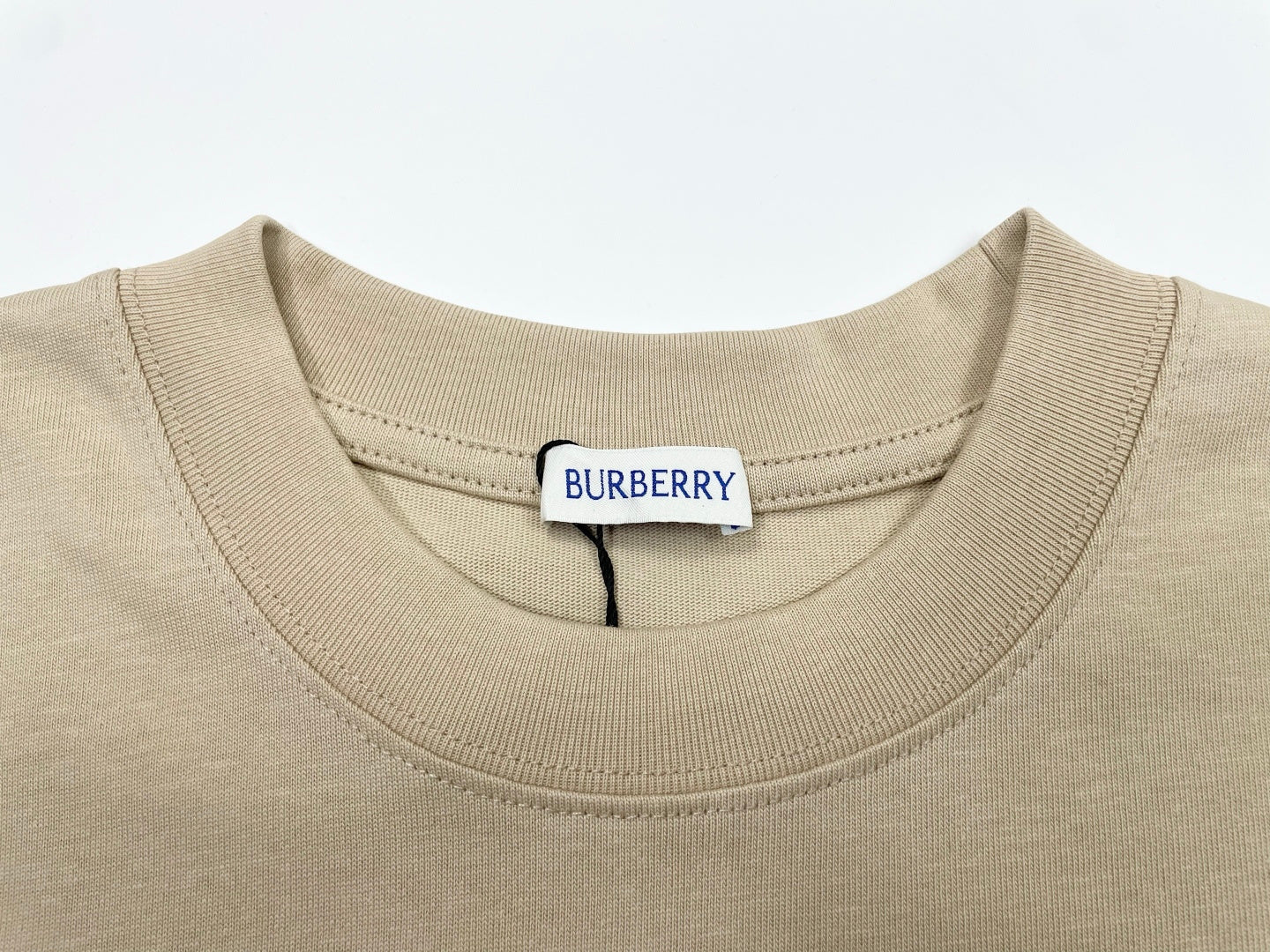 Burberry beige crew-neck T-shirt with neck label