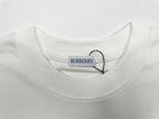 White Burberry T-shirt crew neck with BURBERRY tag at collar