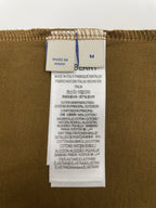 Brown T-shirt size M care label reading Made in Italy and materials