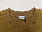 Brown Burberry crew-neck T-shirt with brand label at neckline