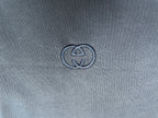 Navy T-shirt with small embroidered logo on chest