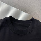 Balenciaga black crewneck long-sleeve sweatshirt ribbed collar detail
