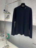 Dior long-sleeve shirt with crew neck, dark navy color on hanger