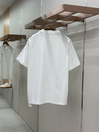 Off-white crew-neck T-shirt, back view