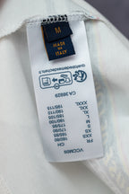 White Louis Vuitton T-shirt with Made in Italy size label and care symbols