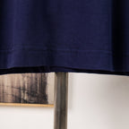 Fendi short-sleeve T-shirt hem and stitching detail in dark navy