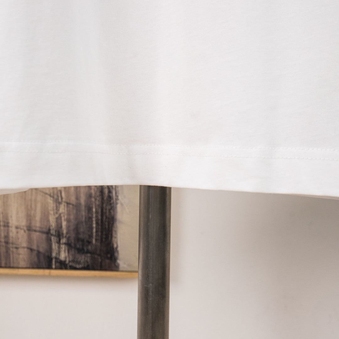 White Fendi T-shirt hem with visible stitching