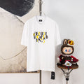 White Fendi short-sleeve T-shirt with multicolor logo graphic
