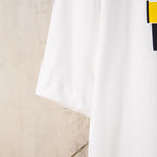 White Fendi short-sleeve T-shirt with curved hem