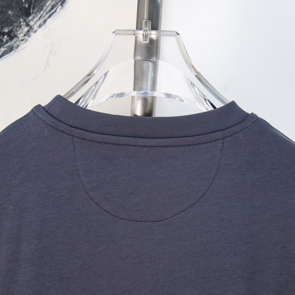 Fendi short-sleeve T-shirt back neckline, dark blue