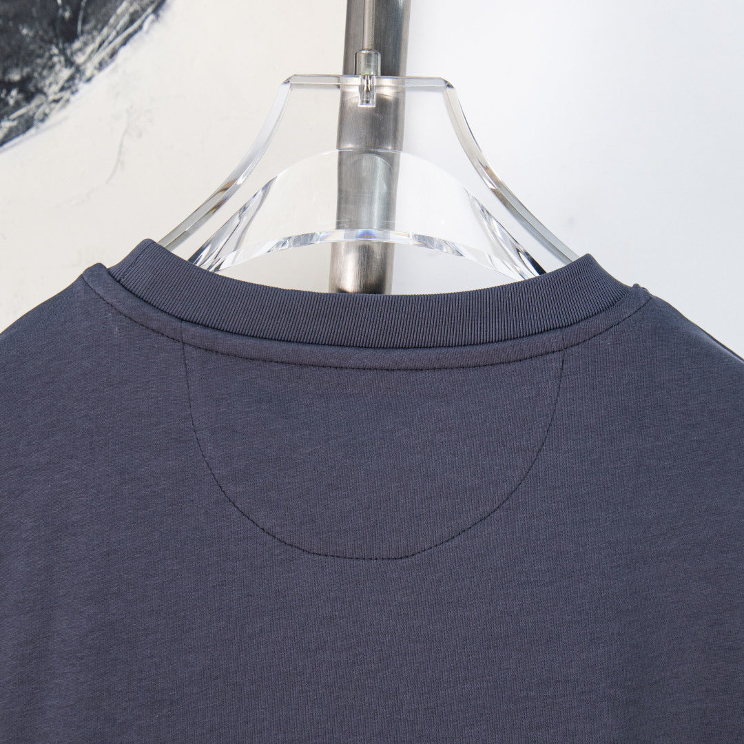 Fendi short-sleeve T-shirt back neckline, dark blue